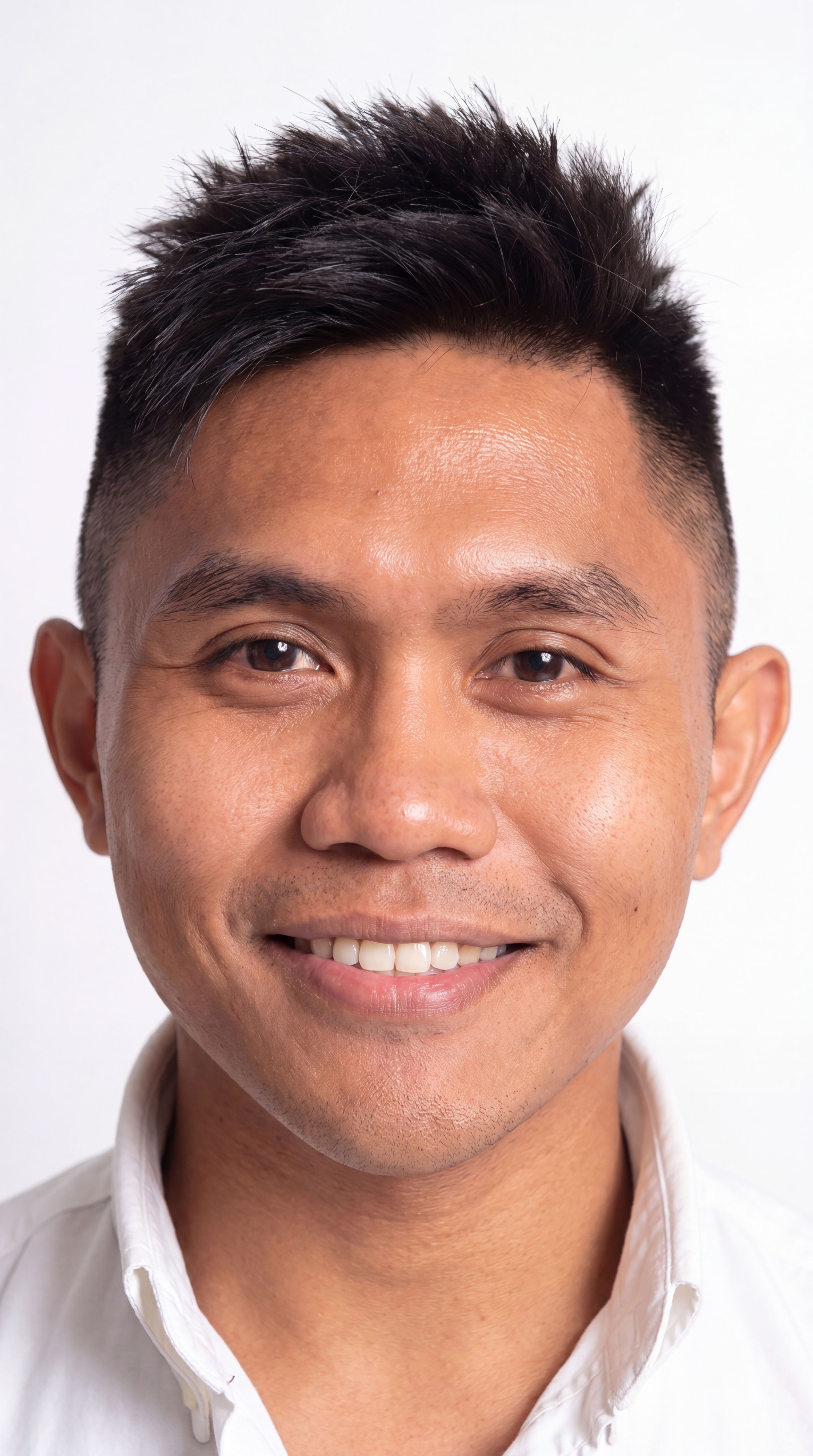 Male AI avatar close-up